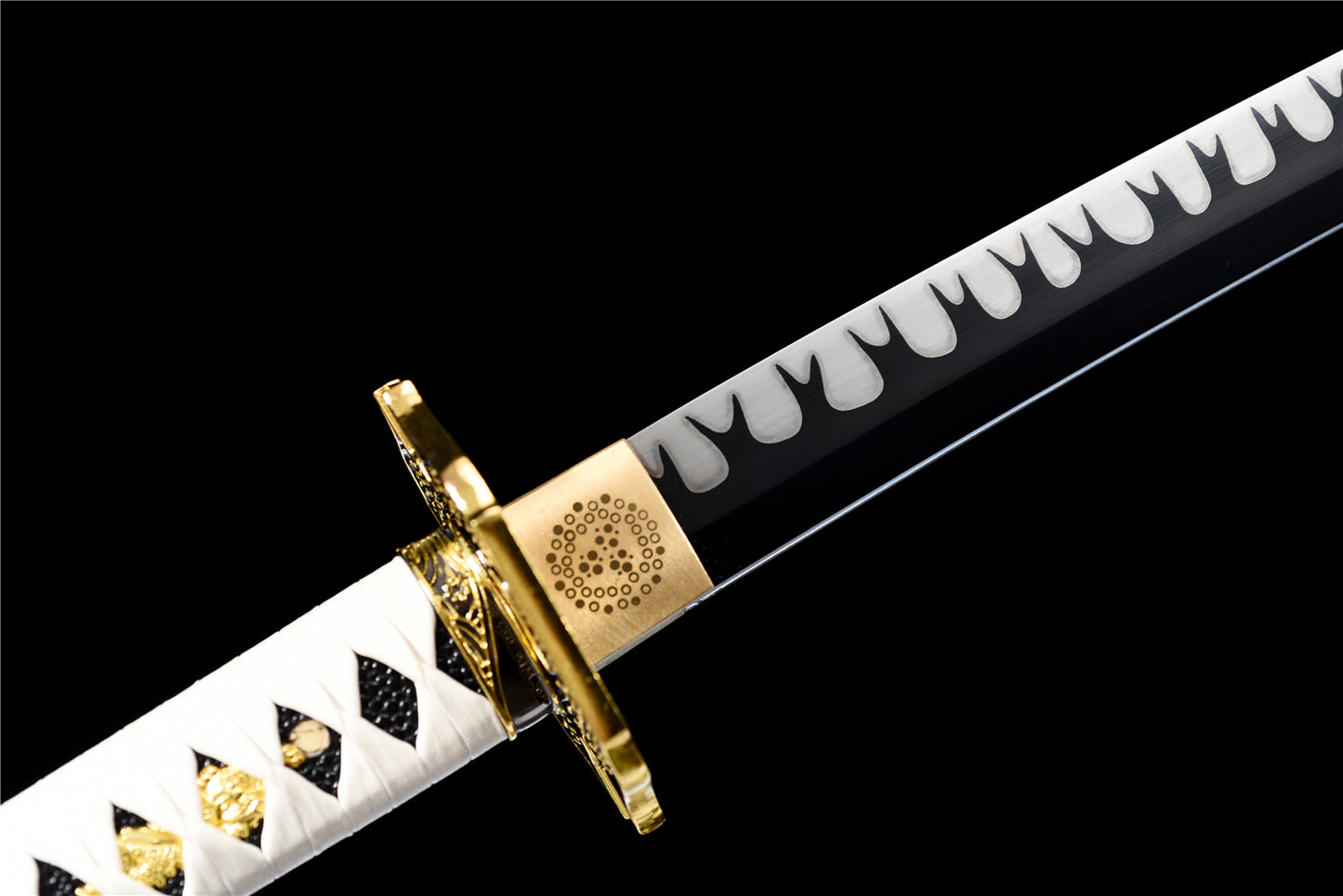 Yamato Katana, Devil May Cry 5 Vergil Sword, Full Tang Forged Manganese Steel Blackened Blade, High Game Restoration, Sharp Blade