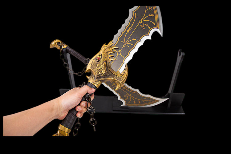 God of War 5: Blades of Chaos — Kratos' Dual-Bladed Chain Swords (Stainless Steel) — Blunt/Unsharpened