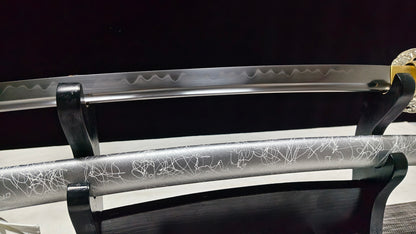 Silver Dragon，T10 (covered with soil to burn the blade)katana