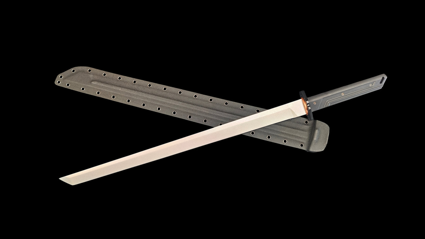 Tactical Knife (White Blade) — "Blade of Ice and Snow" (9SiCr Forged)
