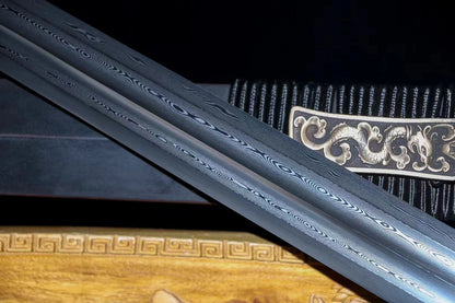 Pattern steel forging process 精英战剑