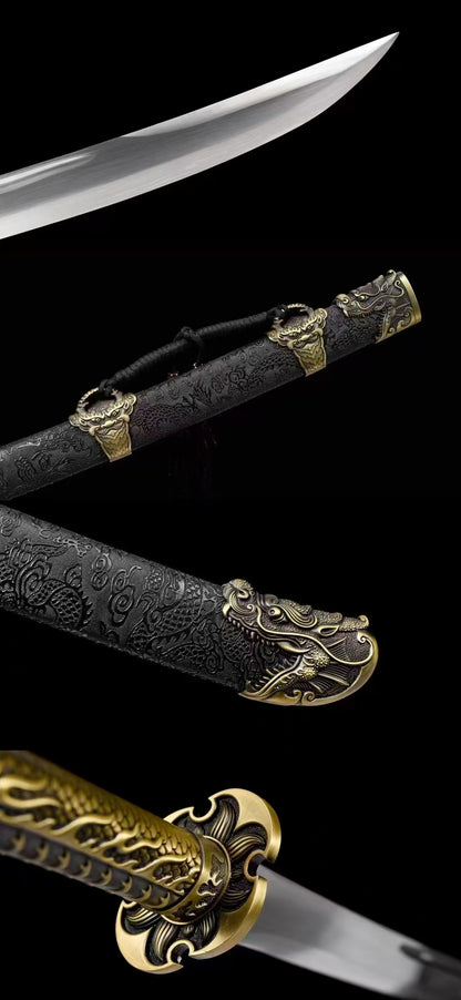 Dragon head integrated handle waist knife goose feather knife安雁翎刀