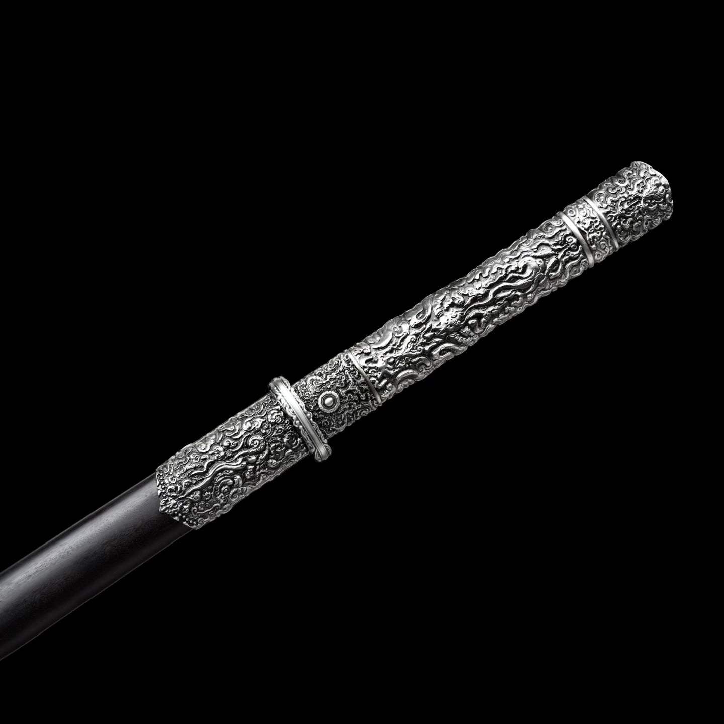 Lie‑Kong Tang Dao, Full Tang Construction, Sharp Blade, High‑Manganese Steel With Single Fuller, Alloy Fittings, Premium Dragon‑Phoenix Hardwood Scabbard, Historical Replica Collectible Sword