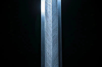 Pattern steel forging process 羽毛纹双龙汉剑