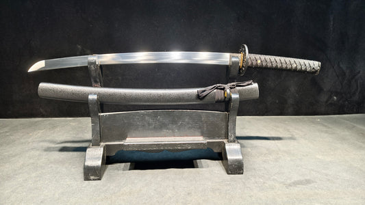 Full Tang 5160 Spring Steel Forged Wakizashi, Sharp Blade, Hand Finished - Quiet Blade Travels Nea