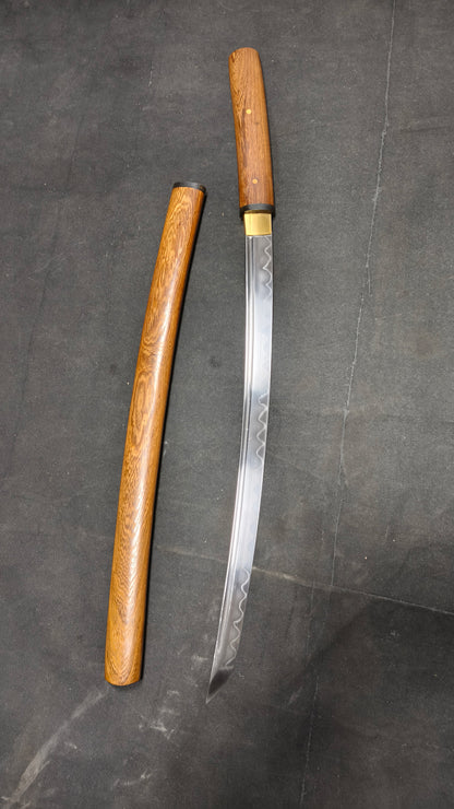 TI0 (covered with soil and burned to create the blade's ripple pattern)katana