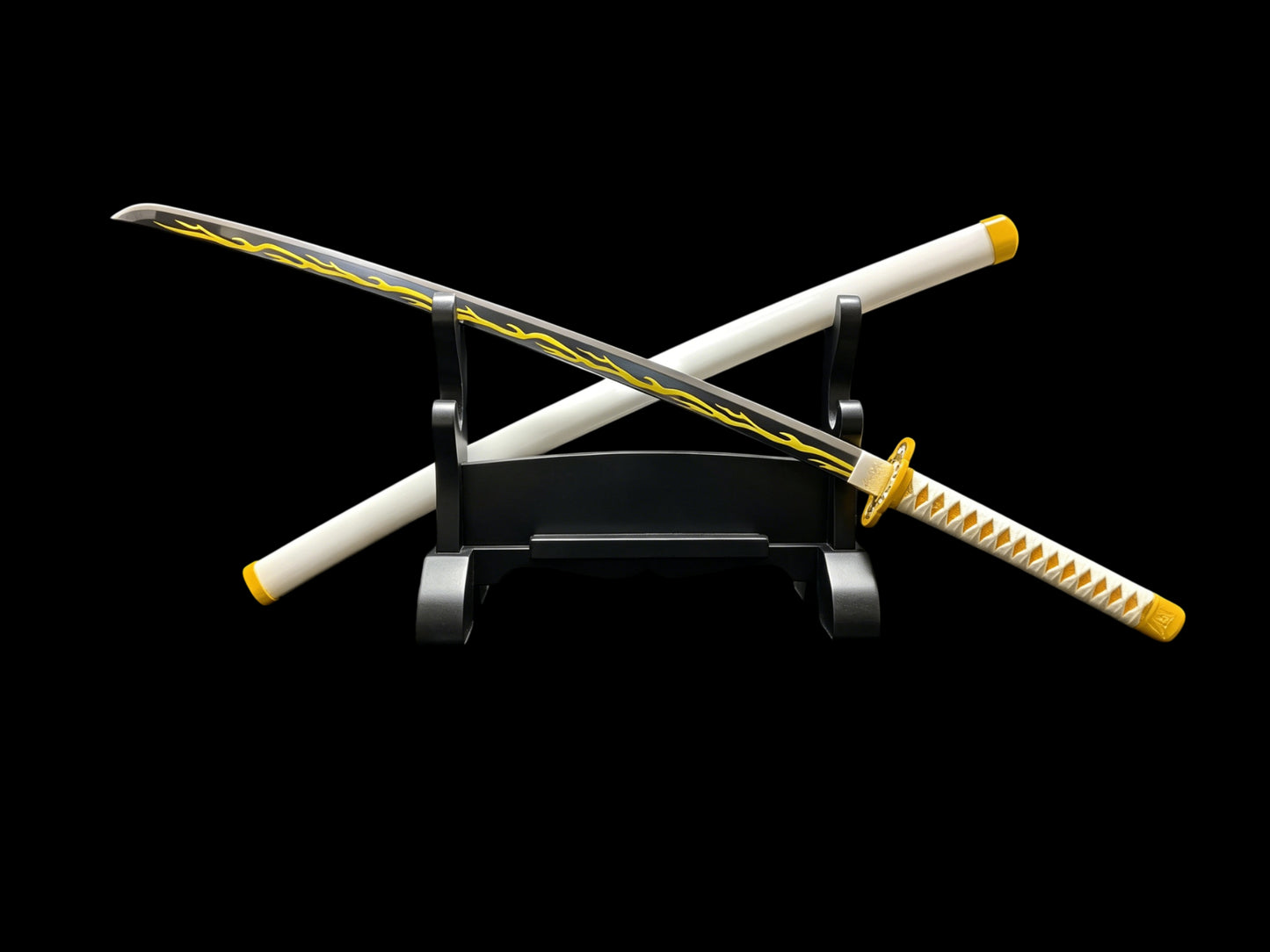 Demon Slayer Zenitsu Agatsuma Nichirin Sword, Full Tang Forged 5160 Spring Steel, Sharp Blade