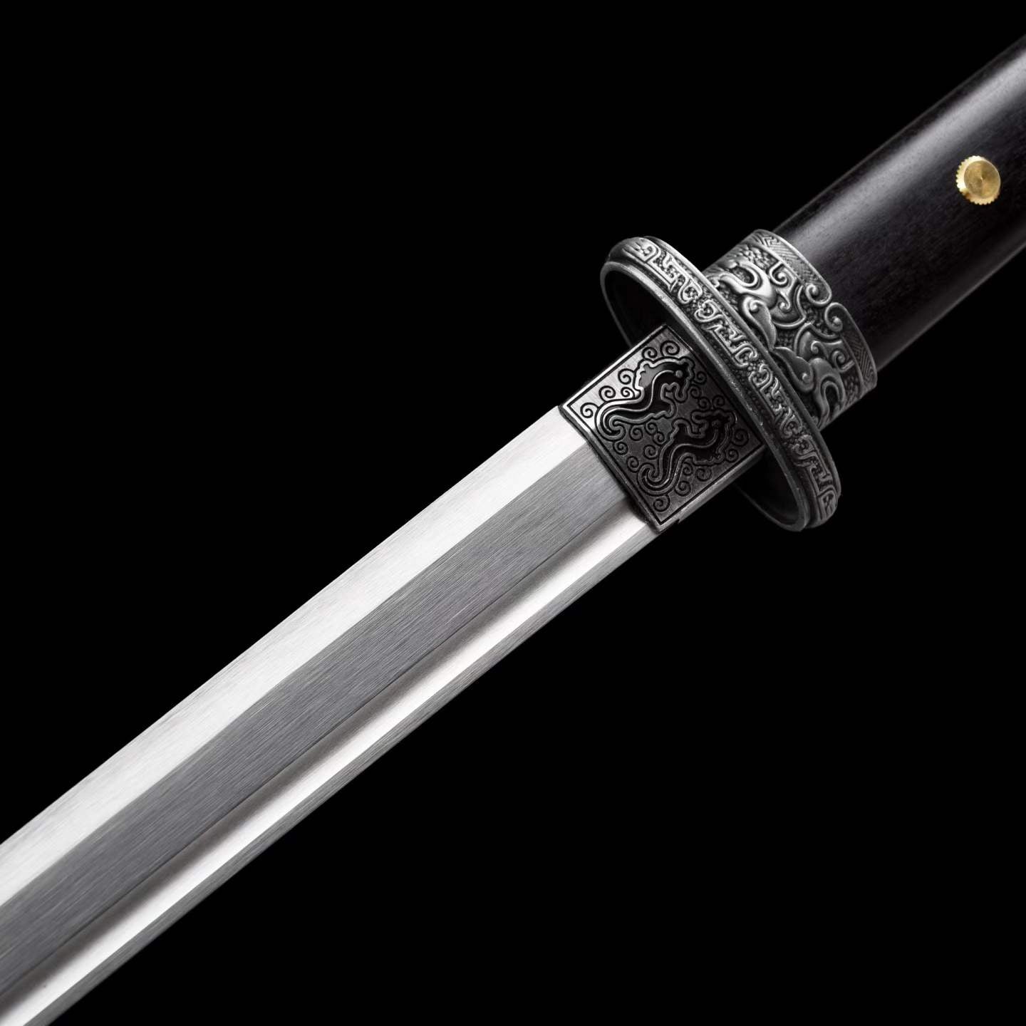 Cold‑Shadow Tang Sword, Full Tang High‑Manganese Steel Forged Sharp Blade, Premium Dragon‑Phoenix Hardwood Handle And Scabbard, Collectible Display Sword