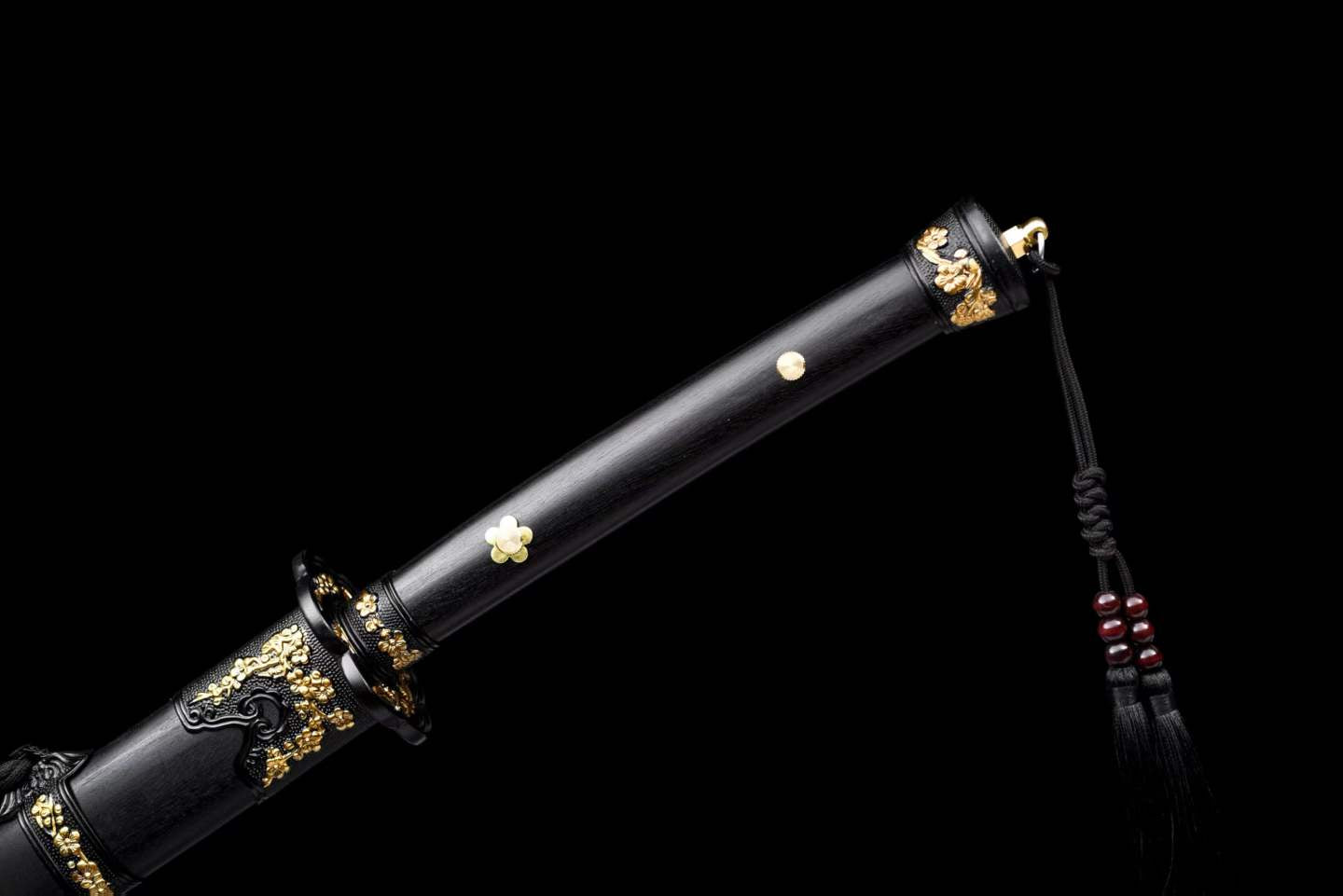 Integrated Full Tang High Manganese Steel Forged Jinyiwei Saber with Dragon Pattern Blade, Collectible Display Ornament