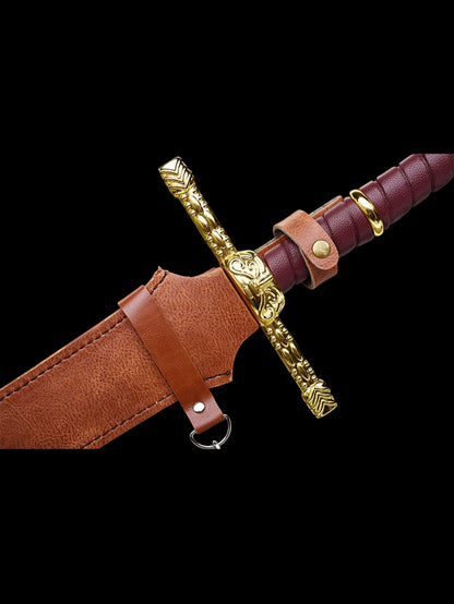 Elden Ring Royal Straight Sword Stainless Steel Replica, Unsharpened Cosplay Weapon for Display Decoration & Collection