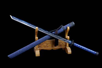 Thunder Roar Tang Dao, Full Tang, Forged High Manganese Steel, Sharp Edge, Alloy Fittings, Cord‑Wrapped Solid Wood Handle, Artificial Leather Wrapped Solid Wood Scabbard, Decorative Collectible Sword