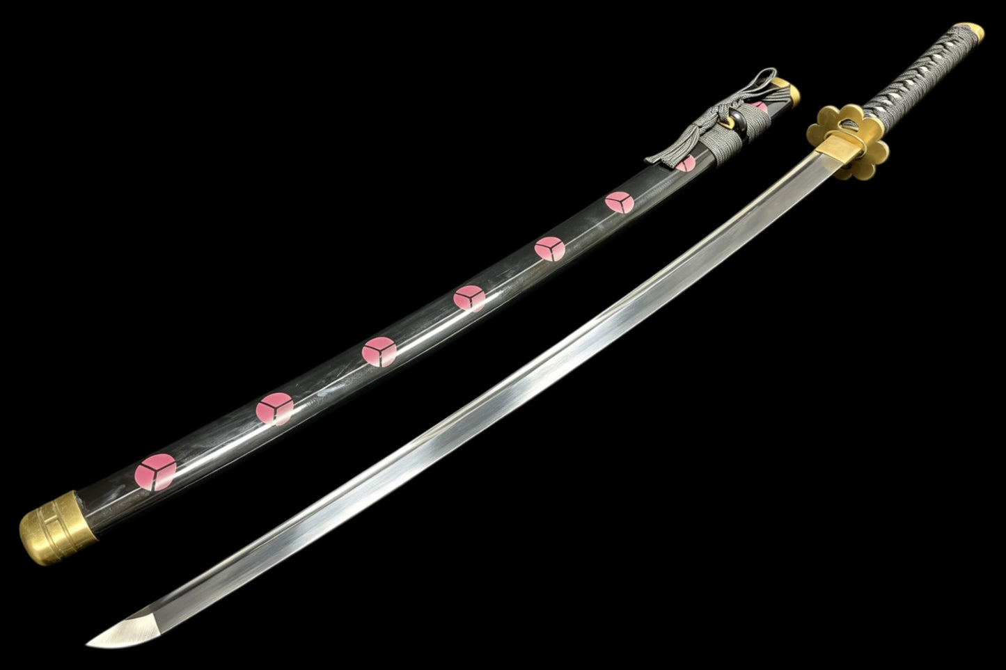 One Piece Zoro Shusui Sword, Full Tang Forged 60Si2CrA Spring Steel, Sharp Blade