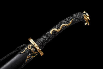 Dragon Fish Green Knife Embroidered Spring Knife龙鱼青刀