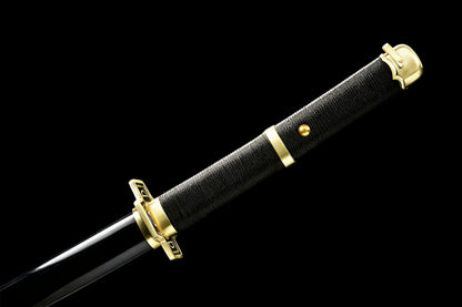 Yubashiri Katana, One Piece Roronoa Zoro Sword, Full Tang 1095 High Carbon Steel Forged Sharp Blade