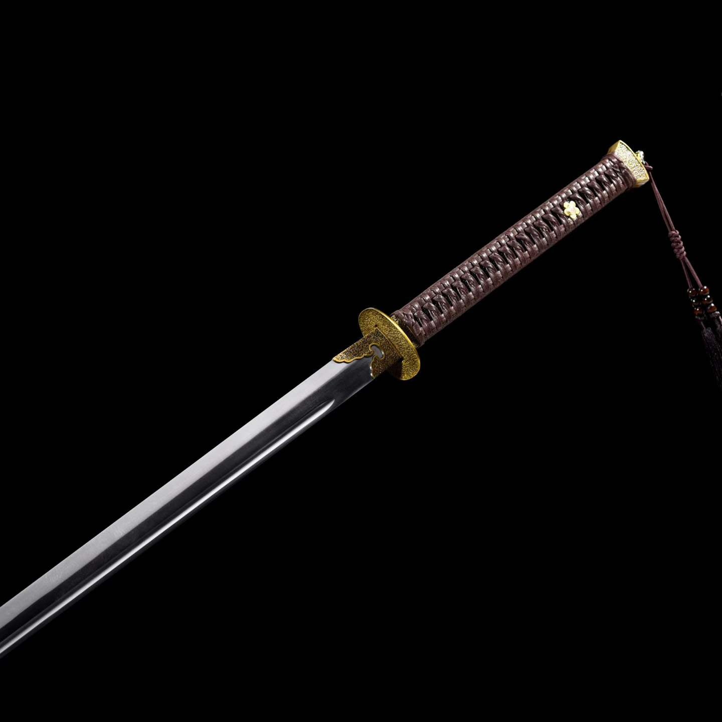 Yanyue Ming Dynasty Official Saber Replica, Full Tang High‑Manganese Steel Sharp Blade, Single Fuller Groove, Dragon‑Phoenix Sandalwood Scabbard & Cord‑Wrapped Handle, Historical Decorative Replica