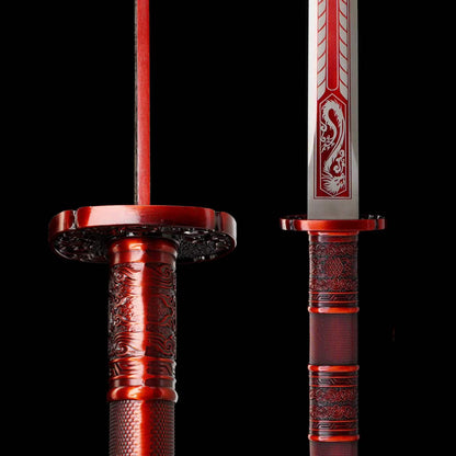 Luochen Sword (Forged from High-Manganese Steel)落尘剑
