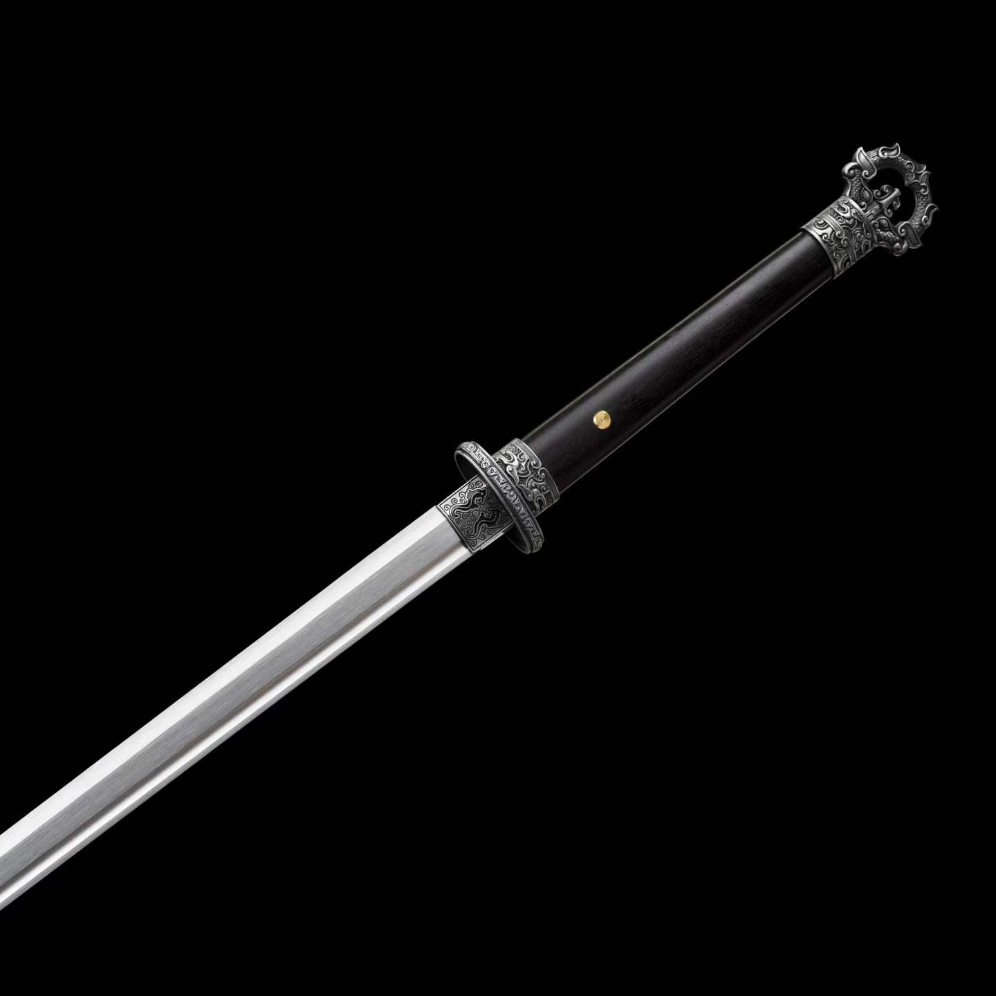 Cold‑Shadow Tang Sword, Full Tang High‑Manganese Steel Forged Sharp Blade, Premium Dragon‑Phoenix Hardwood Handle And Scabbard, Collectible Display Sword
