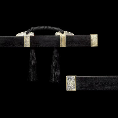 Tang Dao [Black] Patterned Steel Forging Process铜装唐刀【黑色款】
