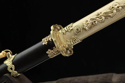 water dragon（Patterned Steel Forged-Ebony Scabbard）