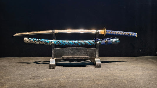 blue fighter（T10 earth covering and burning knife process）katana