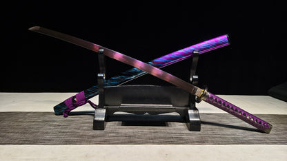 Purple light（Medium carbon steel quenched purple）katana