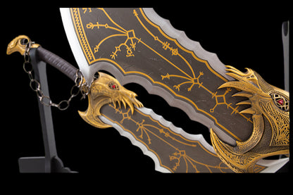 God of War 5: Blades of Chaos — Kratos' Dual-Bladed Chain Swords (Stainless Steel) — Blunt/Unsharpened