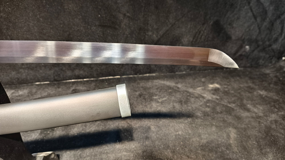 Spring steel forging process(quenched black)katana