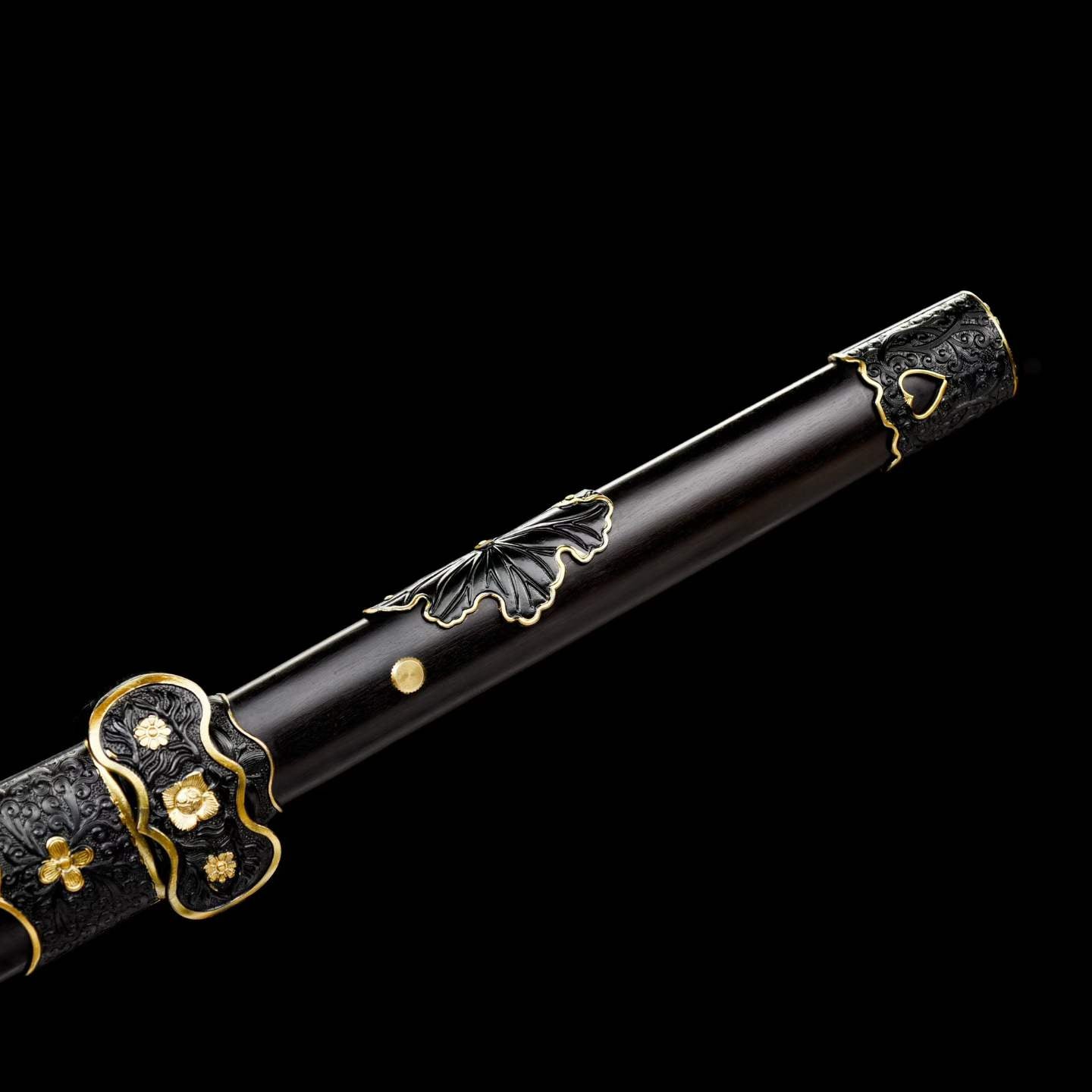 Luoying Ding Baiying Yanling Dao, Full Tang Sharp Blade, High‑Manganese Steel, Premium Dragon‑Phoenix Hardwood Handle & Scabbard, Movie Replica Wuxia Collectible Sword