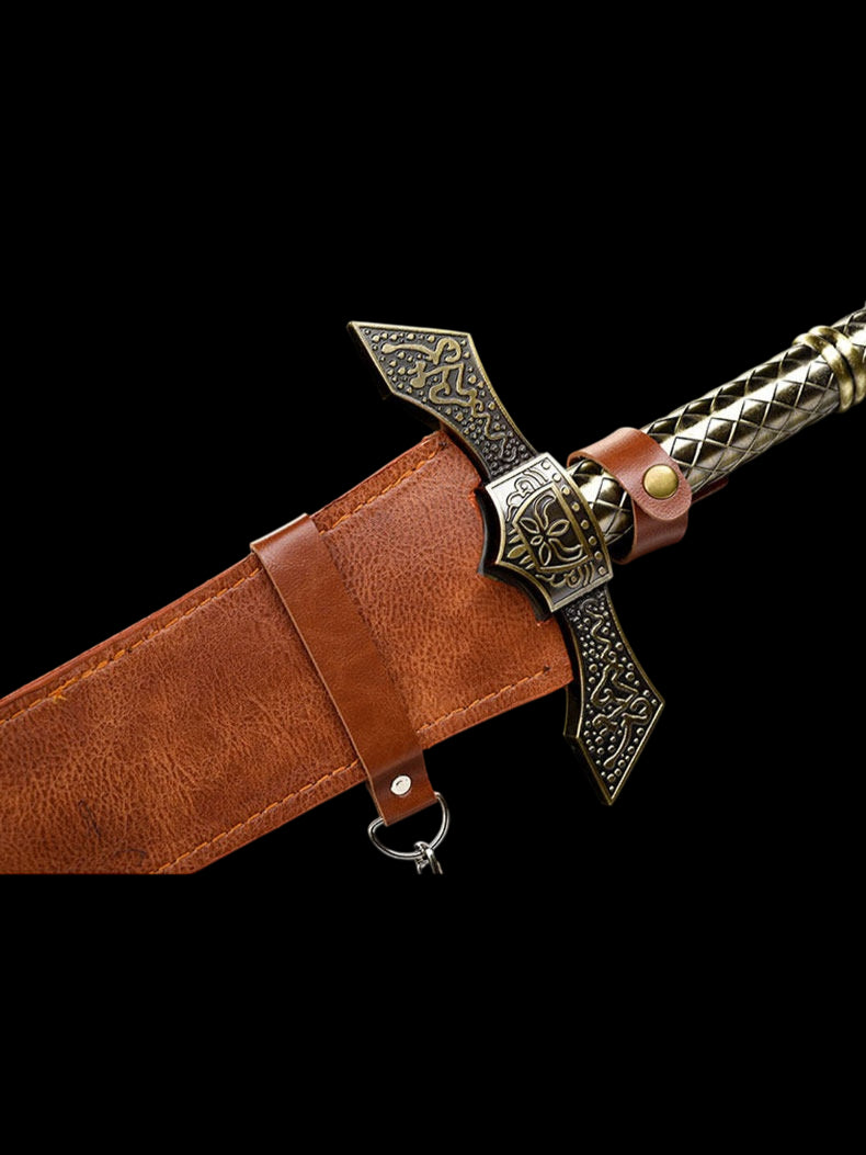 Elden Ring Banished Knight's Greatsword Stainless Steel Replica Sword, Unsharpened Cosplay Weapon for Collection & Costume Display