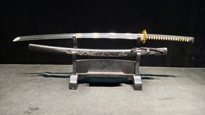 Dragon Knight（T10 earth-covered burnt blade, with dragon pattern engraved on the blade）katana