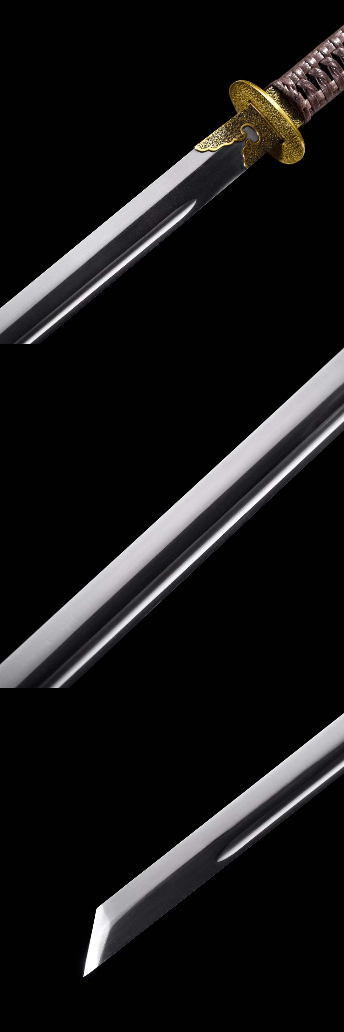 Yanyue Ming Dynasty Official Saber Replica, Full Tang High‑Manganese Steel Sharp Blade, Single Fuller Groove, Dragon‑Phoenix Sandalwood Scabbard & Cord‑Wrapped Handle, Historical Decorative Replica