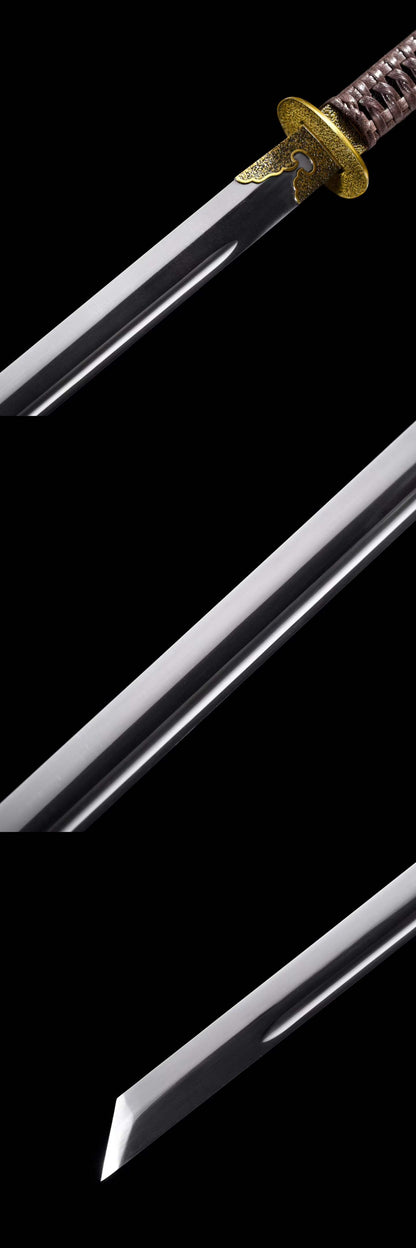 Yanyue Ming Dynasty Official Saber Replica, Full Tang High‑Manganese Steel Sharp Blade, Single Fuller Groove, Dragon‑Phoenix Sandalwood Scabbard & Cord‑Wrapped Handle, Historical Decorative Replica