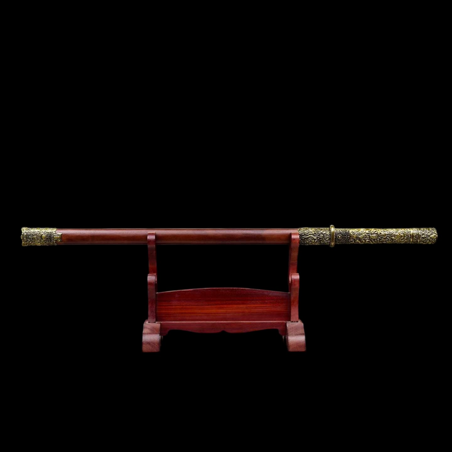 Full Tang Xuanhuang Tang Sword Replica, Sharp Blade, High‑Manganese Steel Blade with Single Groove, Premium Dragon‑Phoenix Sandalwood Scabbard, Historical Chinese Decorative Sword