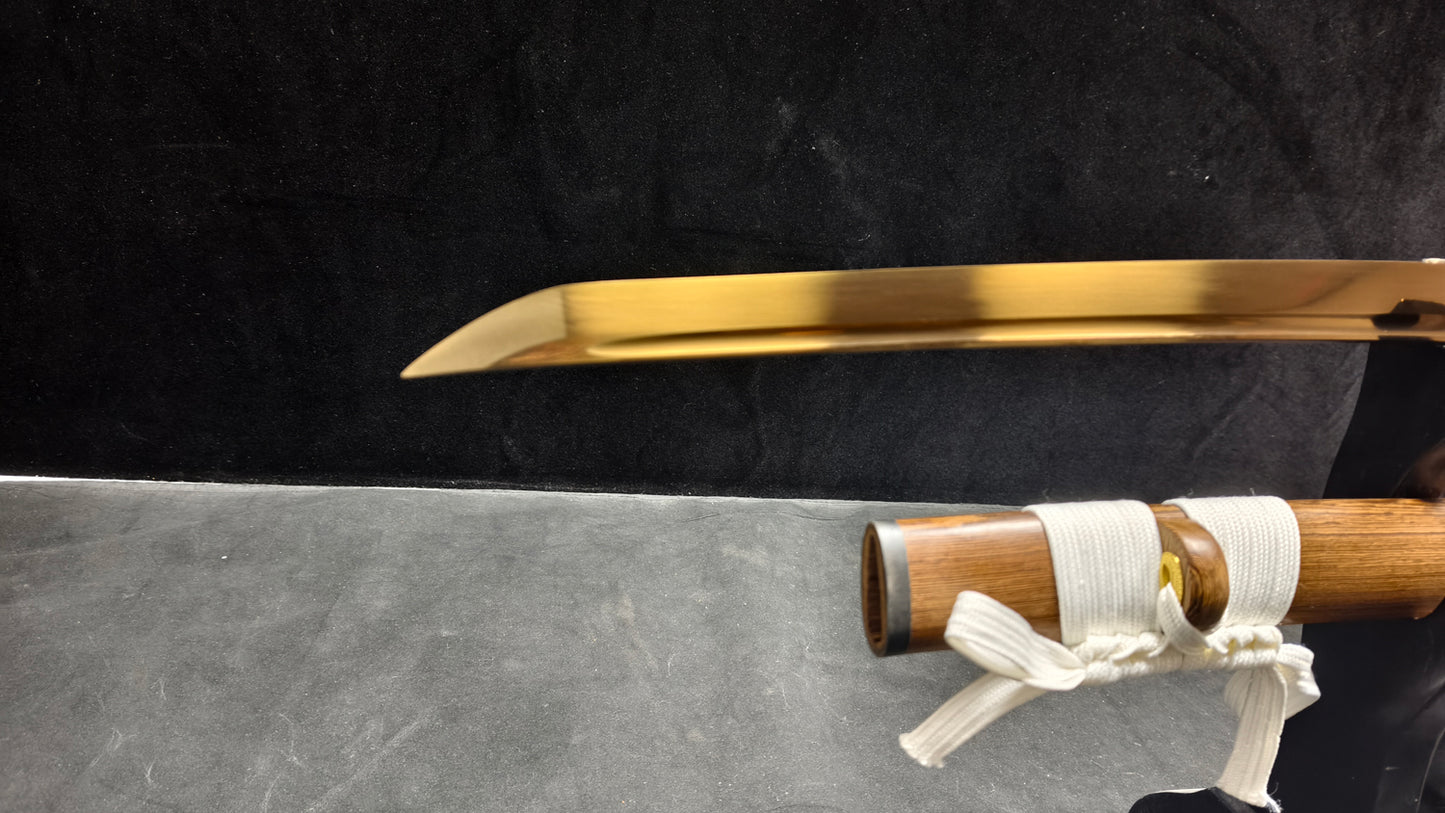 golden legend（Spring steel quenched golden color）katana