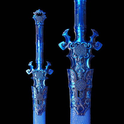 Demon Sword ~ Azure (Forged from High Manganese Steel)幽蓝