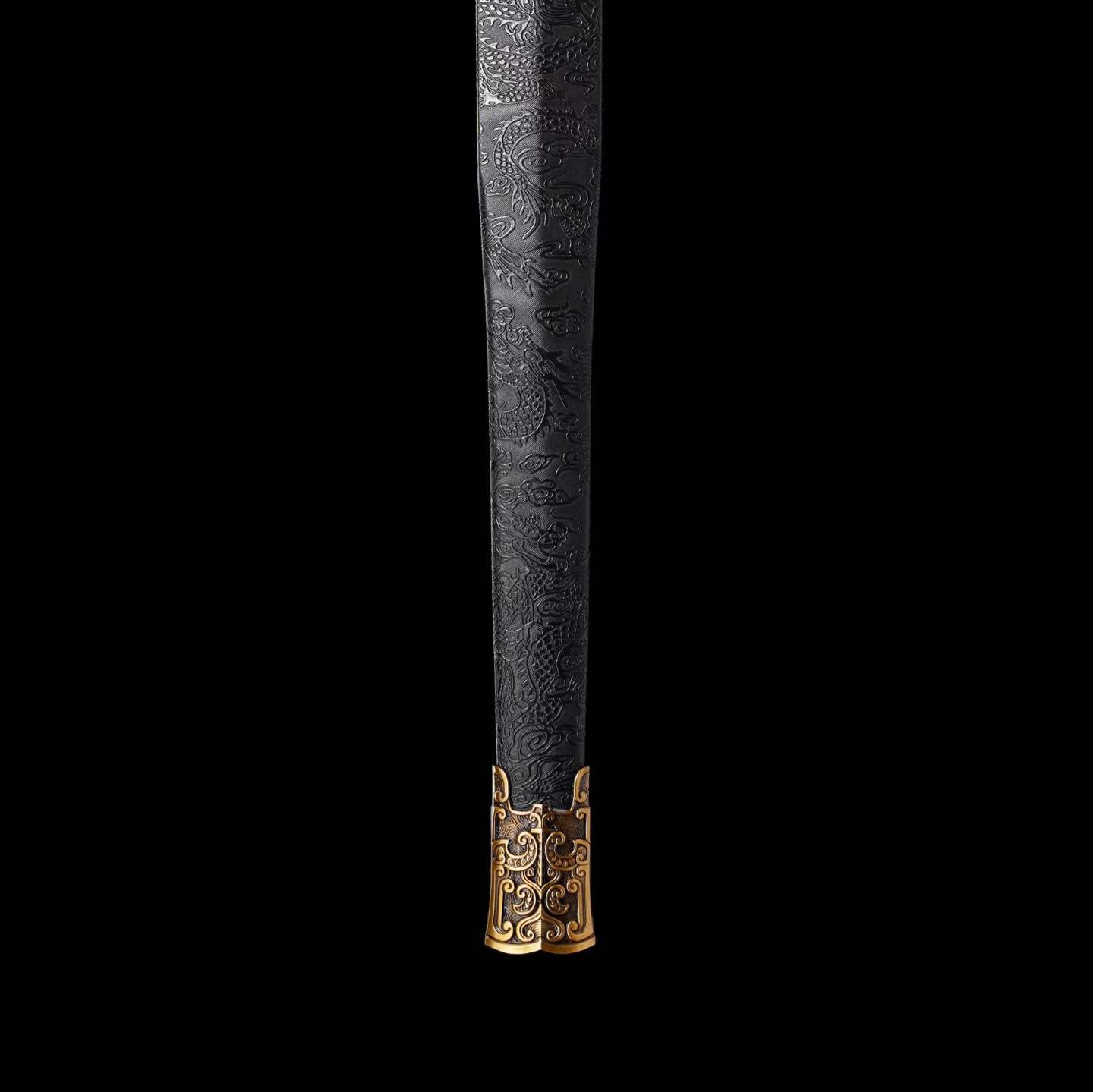 Full Tang Ancient Chu Sword Replica, Sharp Cutting Edge, High‑Manganese Steel Blade, Alloy Fittings, Wood Artificial Leather Scabbard Historical Collectible Sword