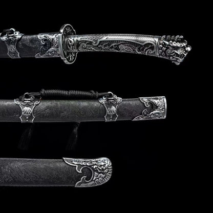 （Manganese steel forging process, baked black engraving）绣春刀～龍爵