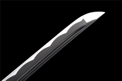 Elden Ring Moonveil Katana, Tarnished Player Legend Magic Samurai Sword, Full Tang Forged 5160 Spring Steel Sharp Blade, 106cm Full Size Solid Wood Handle Alloy Fittings Solid Wood Leather Wrapped Scabbard for Cutting Training Cosplay Collection