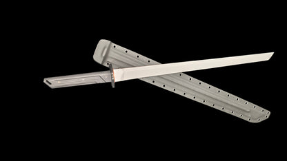 Tactical Knife (White Blade) — "Blade of Ice and Snow" (9SiCr Forged)