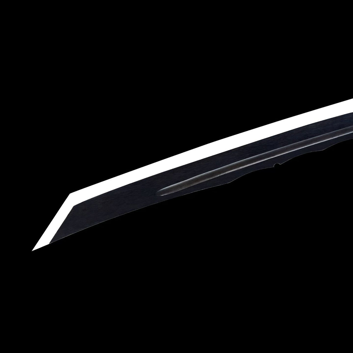 Black Dragon Battle Dao, Full Tang Construction, High Manganese Steel Blade, Alloy Fittings, Artificial Leather Wrapped Solid Wood Scabbard, Collectible Decorative Chinese Sword