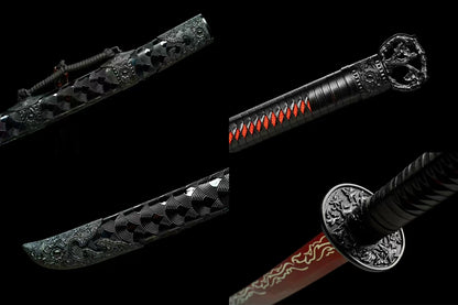 Waist knife red flame blade紫电