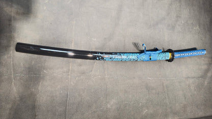 Blue Demonic Fire(spring steel forged) very sharp,katana