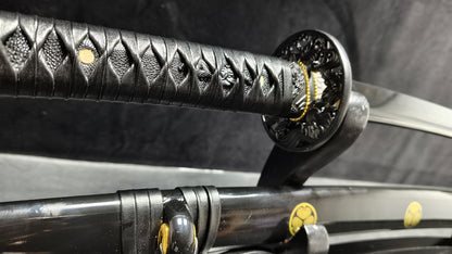 Destruction（T10 earth covered burning blade, quenched black）katana