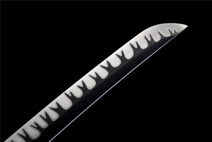 Yamato Katana, Devil May Cry 5 Vergil Sword, Full Tang Forged Manganese Steel Blackened Blade, High Game Restoration, Sharp Blade