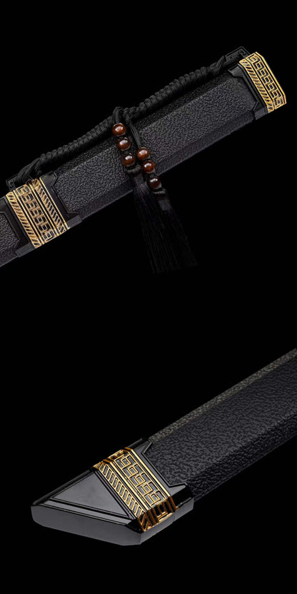Integrated Full Tang High Manganese Steel Xingchen Dao, Zhao Kongcheng Replica From Slay The Gods, Sharp Blade, Alloy Fittings Solid‑Wood Artificial Leather‑Wrapped Scabbard, Wood Cord‑Wrapped Handle Anime Collectible Sword