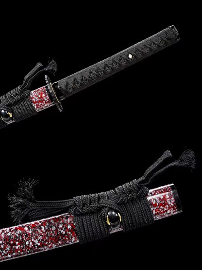 Crane Samurai（Patterned Steel Forged Ladder Pattern）katana