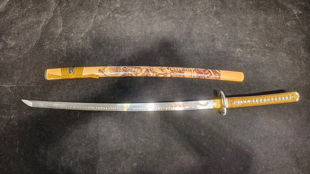 T10 (covering the soil and burning the blade to form wavy patterns)katana