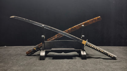 dark night（Spring steel forged and quenched black）katana