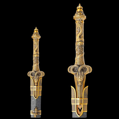 Wandering Dragon Chinese Sword, High‑Manganese Steel Blade, Integrated Alloy Dragon‑Carved Handle, Wood Scabbard Wrapped With Silk, Historical Collectible Sword