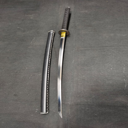 Spring steel forging process, hand-sewn leather sheath，katana